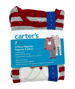 Carter’s Children’s 4 Piece Holiday Pyjama Set: Santa Claus & Holly Jolly / Size 7