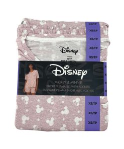 Disney Women’s 2 Piece Pink Mickey & Minnie Themed Pyjama Set / Various Sizes