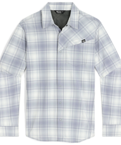 Men’S Astroman Long Sleeve Slate Plaid Shirt